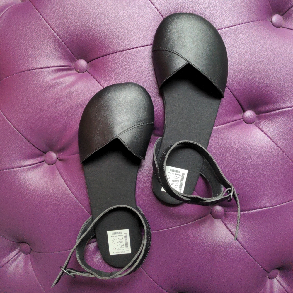 Ahinsa Ballerina Barefoot Black Dress Shoes